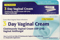 Gyne-Lotrimin 3-Day Cream tube close-up showing smooth texture for external use.