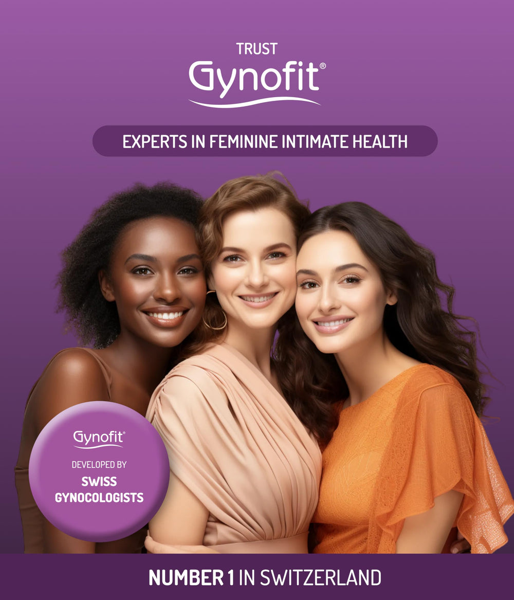 Gynofit foam with lactic acid and aloe for flora-friendly skin care.