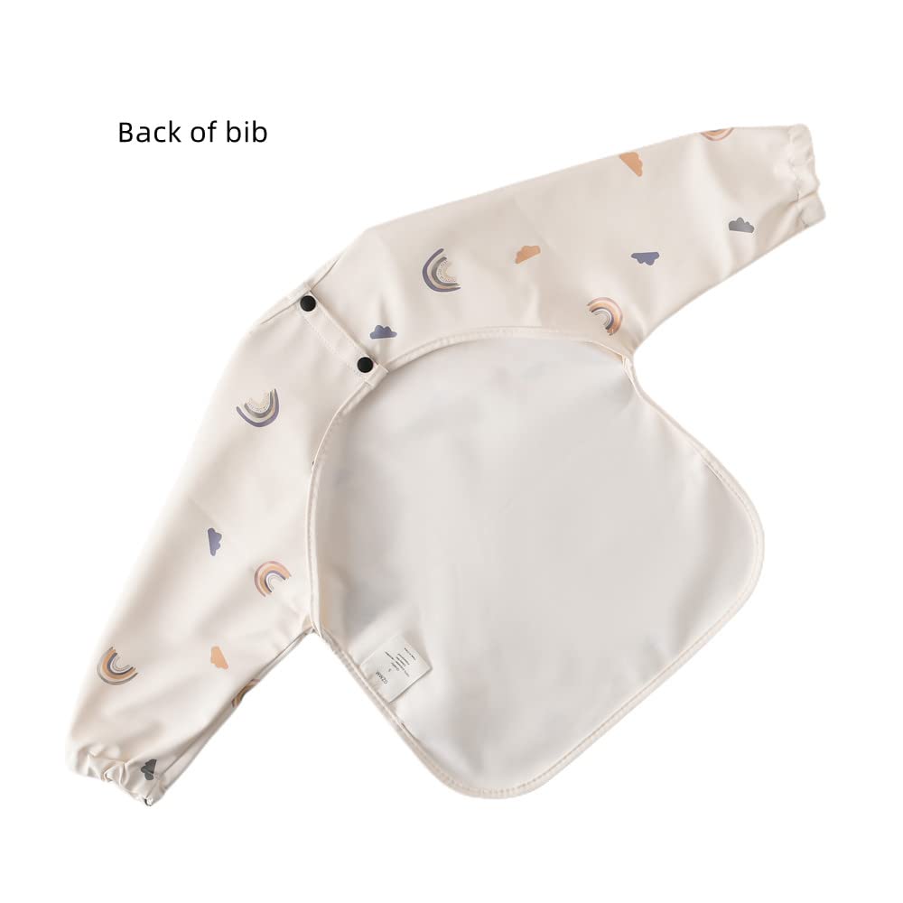 GZMM baby bib with food catcher helps catch drips for easier cleanup