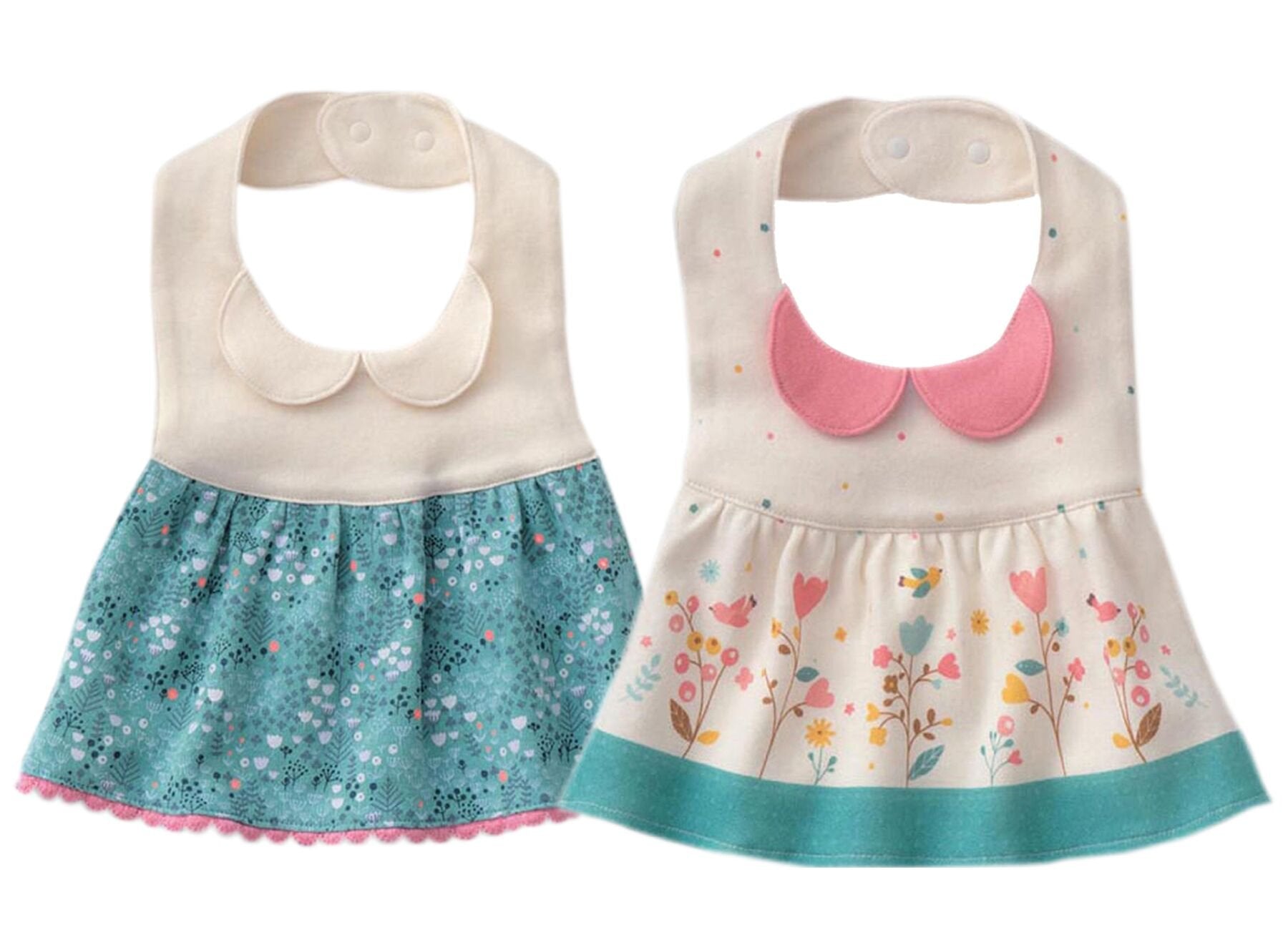 GZMM princess bib front view with absorbent knit to keep outfits dry