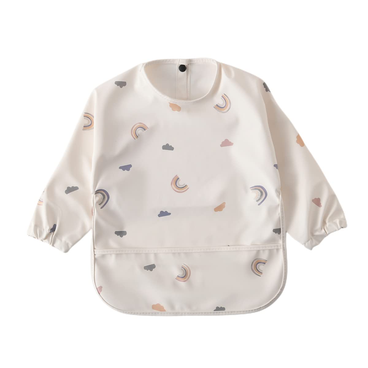 GZMM waterproof baby bib long sleeve protects outfits during meals