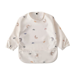 GZMM waterproof baby bib long sleeve protects outfits during meals
