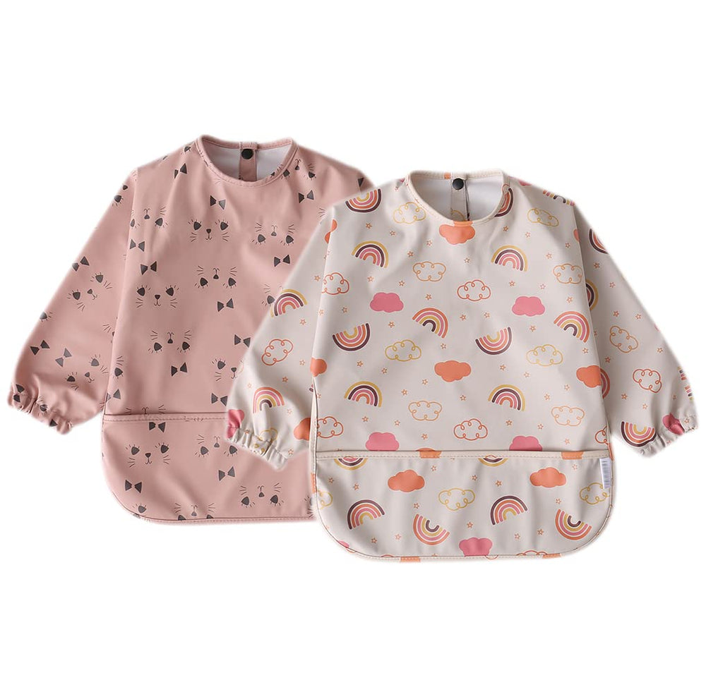 GZMM waterproof baby bib during meals keeps clothes clean.