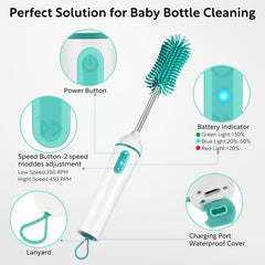 Gzummer straw cleaner reaches narrow passages for thorough cleaning.