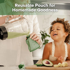 Haakaa baby food pouch soft-spout for gentle feeding and smoother solids transition.