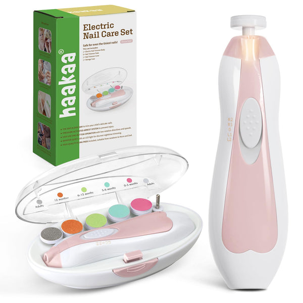 haakaa Baby Nail Trimmer with LED Light for precise nighttime grooming.