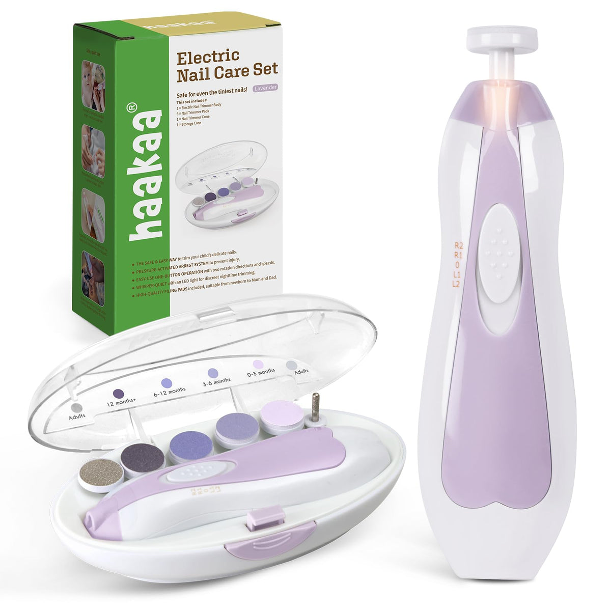 haakaa baby nail-trimmer with LED light enables precise newborn nail care at home