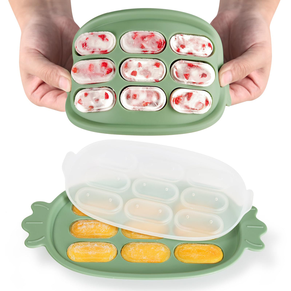 Haakaa Baby Popsicle Mold assembly for easy, mess-free use.
