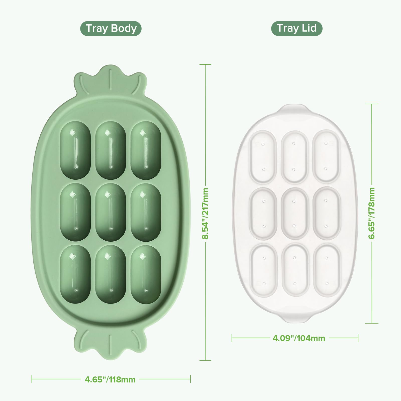 Haakaa Baby Popsicle Mold green color for kid-friendly ice pops.