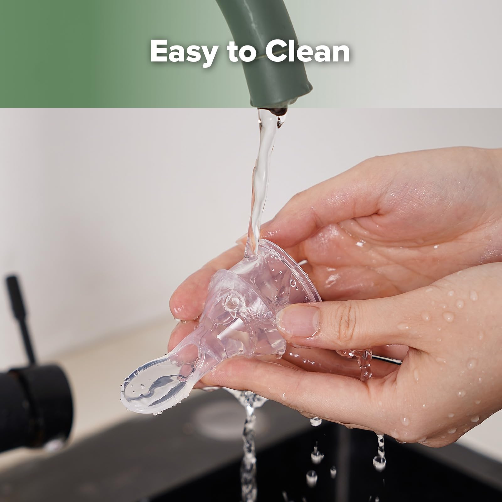Haakaa BPA-free silicone feeder ready for gentle meals