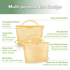 Haakaa breast pump sterilizer bag ideal for compact on-the-go use.