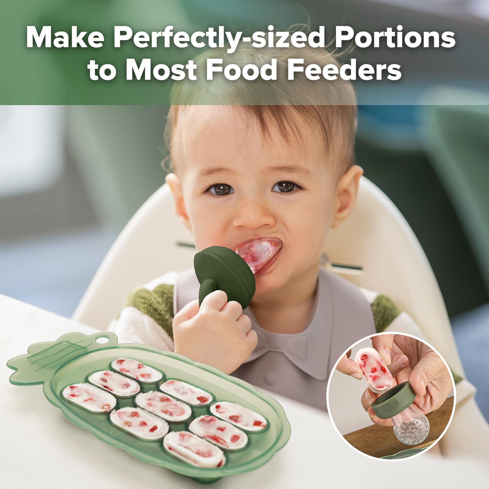 Haakaa breastmilk popsicle molds shown for easy portioning and feeding