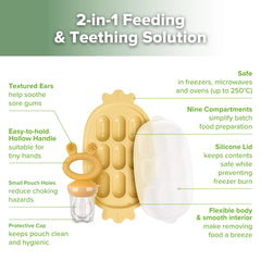 Haakaa breastmilk popsicle tray frozen portion highlights ready-to-serve bites.