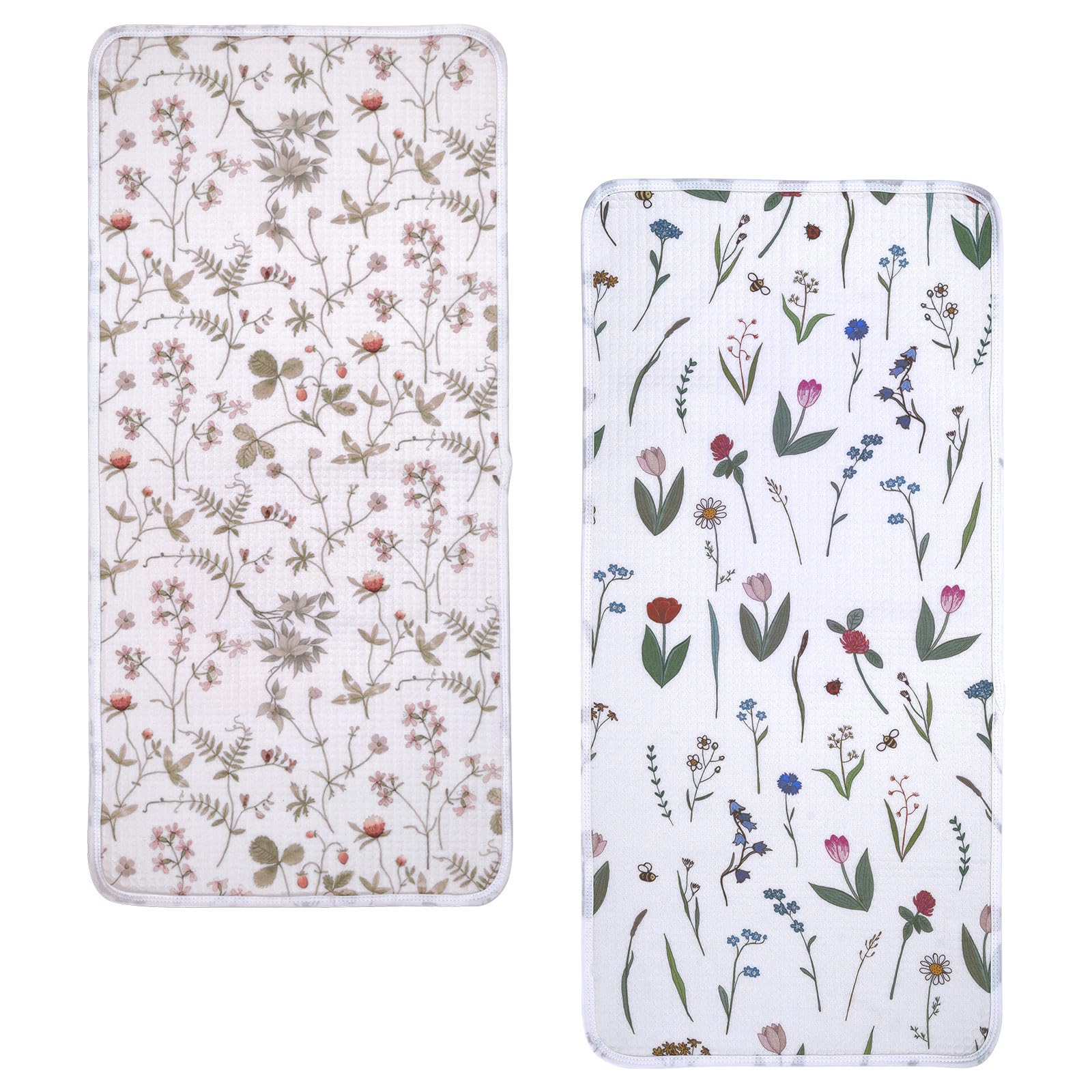 Haakaa changing pad liner in honey blossom top view protecting surfaces during diaper changes.
