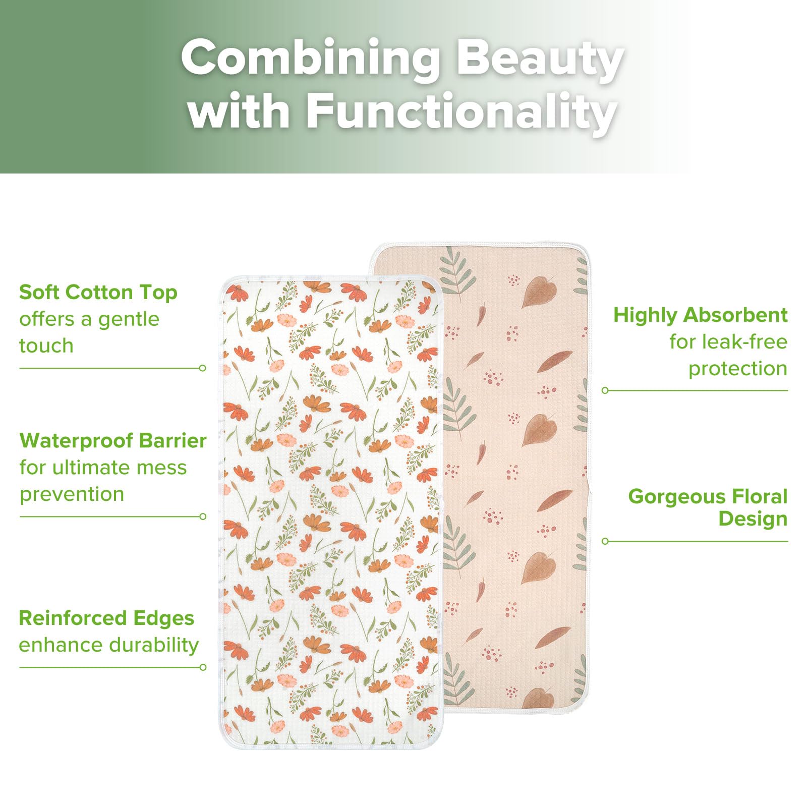 Haakaa liner pattern Velvet Bloom plus Love Leaves adds gentle style.