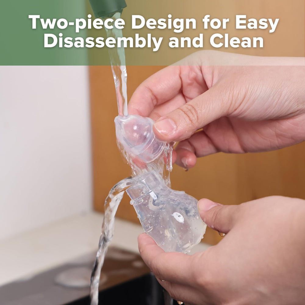 Haakaa clear silicone body for visibility during use.