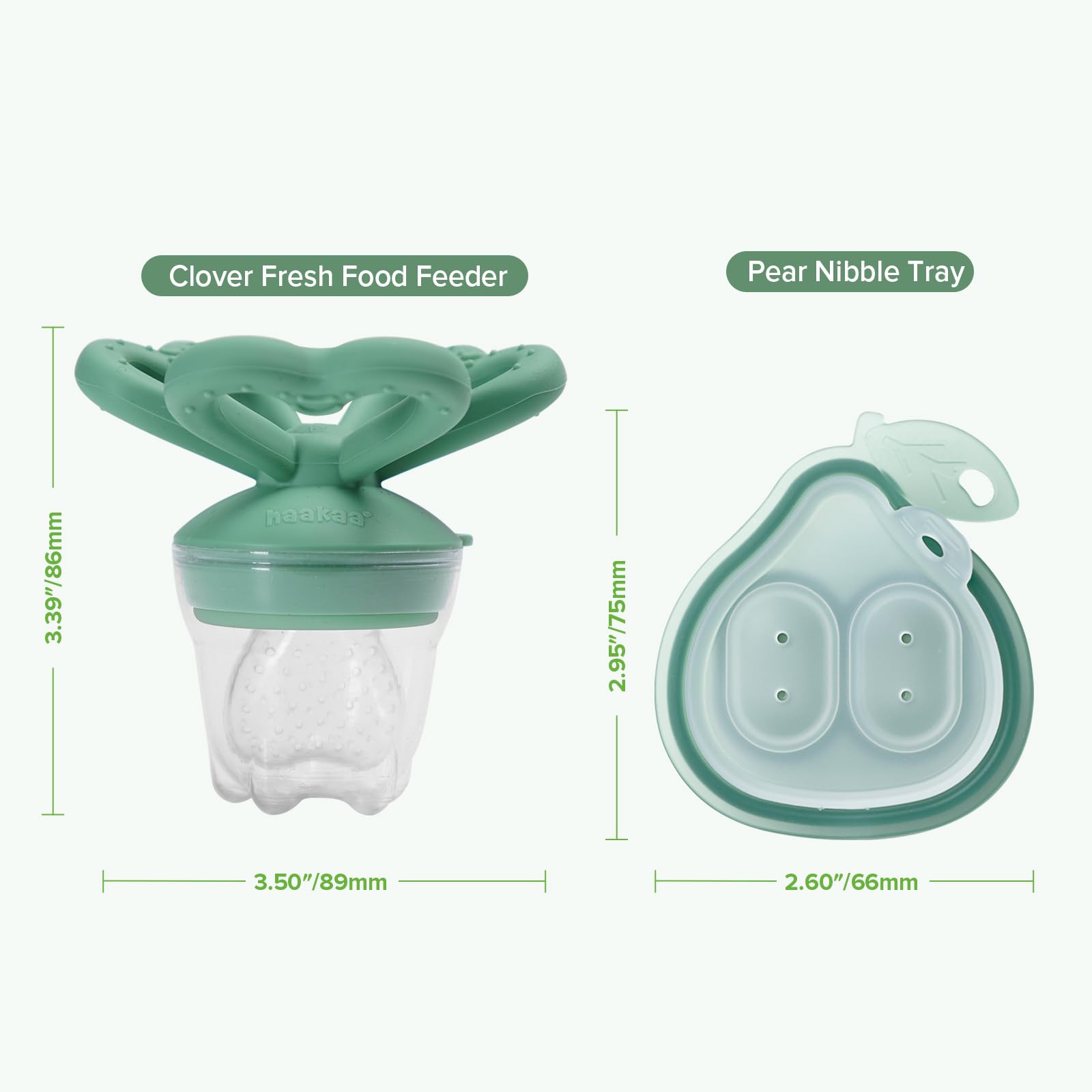 Haakaa Clover 4M+ self-feeding tray supports tiny hands.