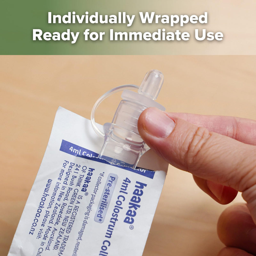 Haakaa Colostrum Collector Kit easy to clean and reuse afterward.