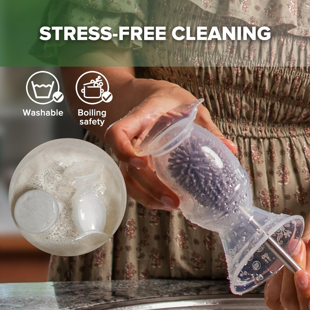 haakaa compact breastfeeding solution to save every drop.