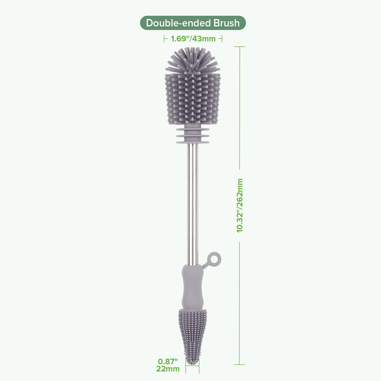 Haakaa compact silicone cleaning brush suitable for kitchen or changing area