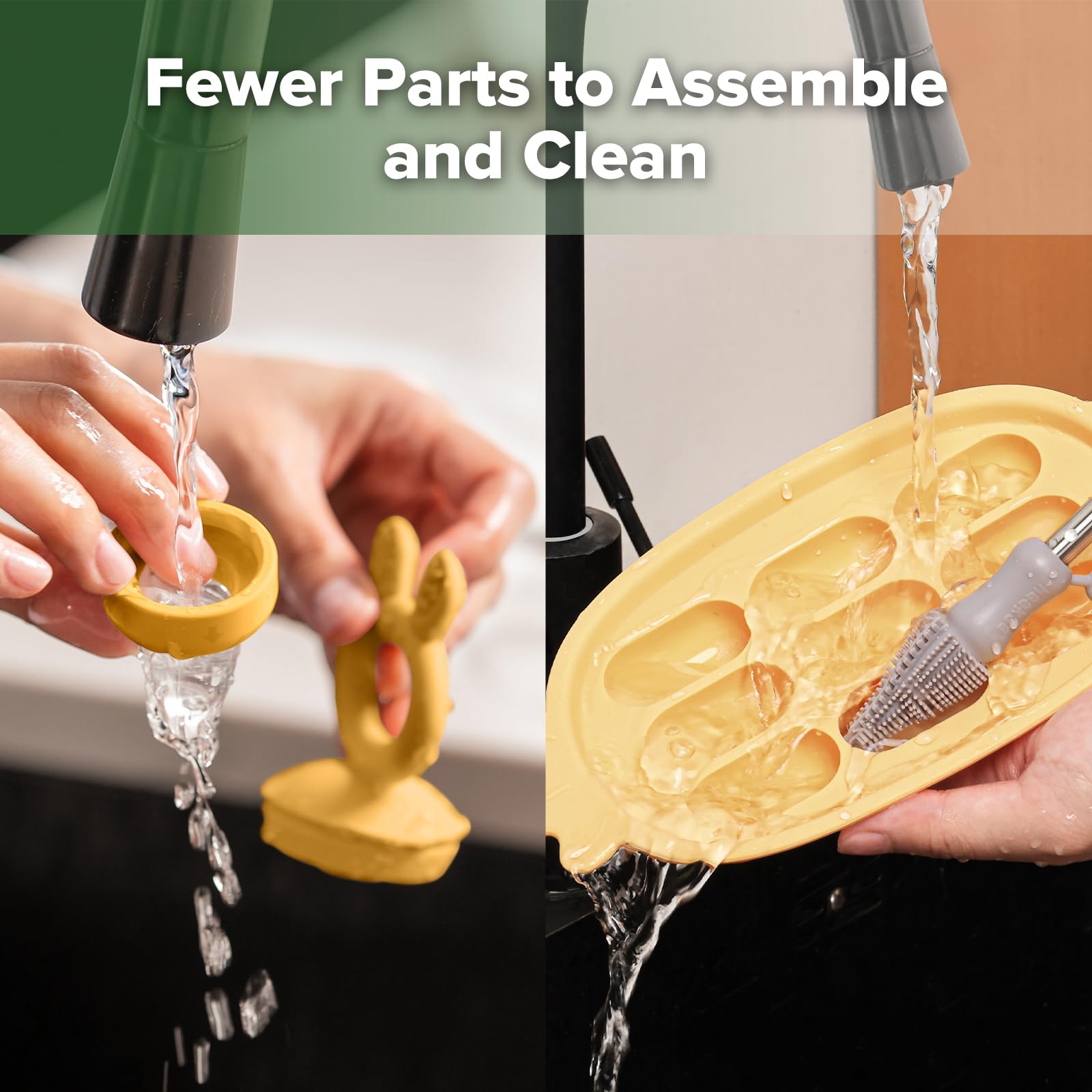 Haakaa easy-clean dishwashing safe feature reduces stress after meals.