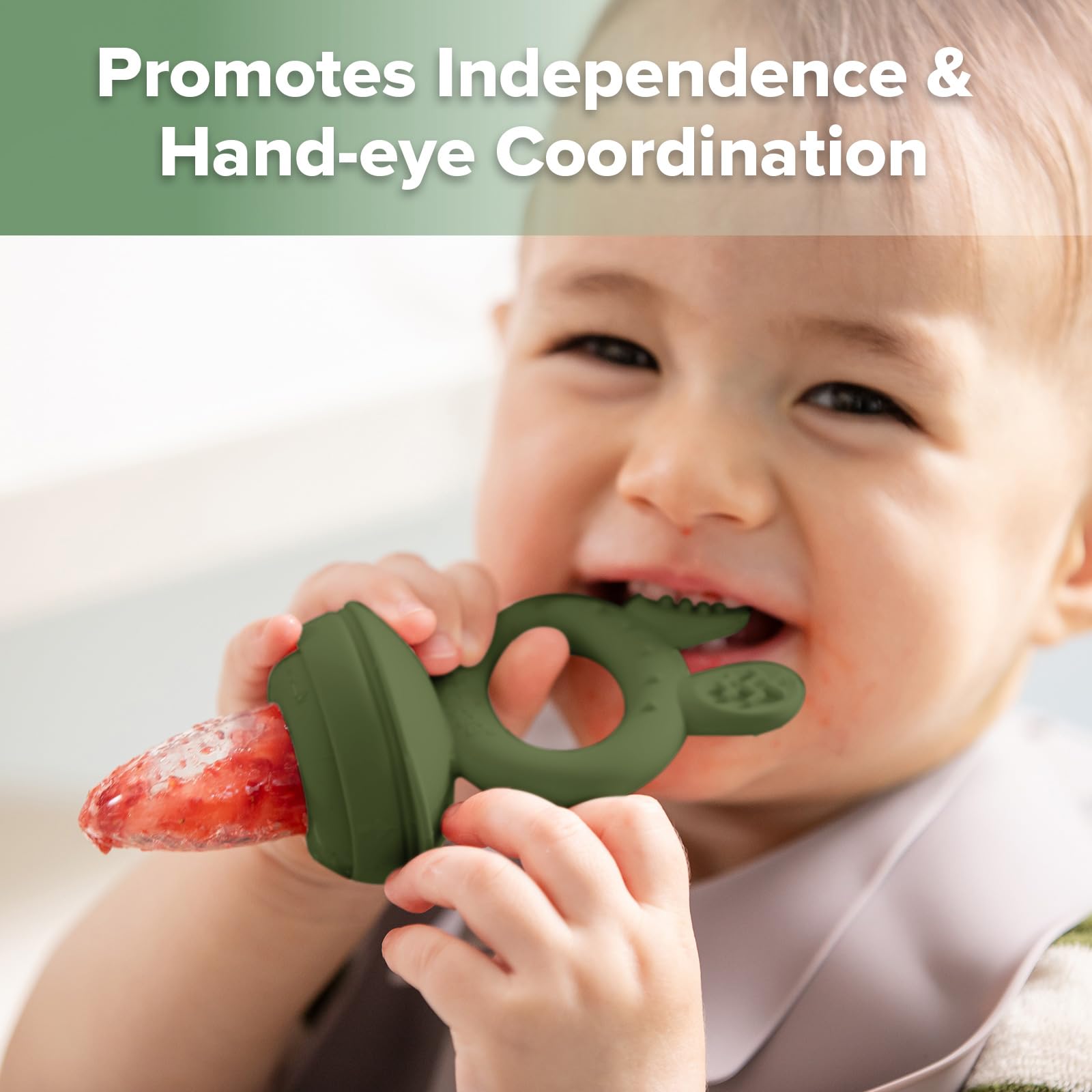 Haakaa easy hold ring designed for tiny hands during feeding