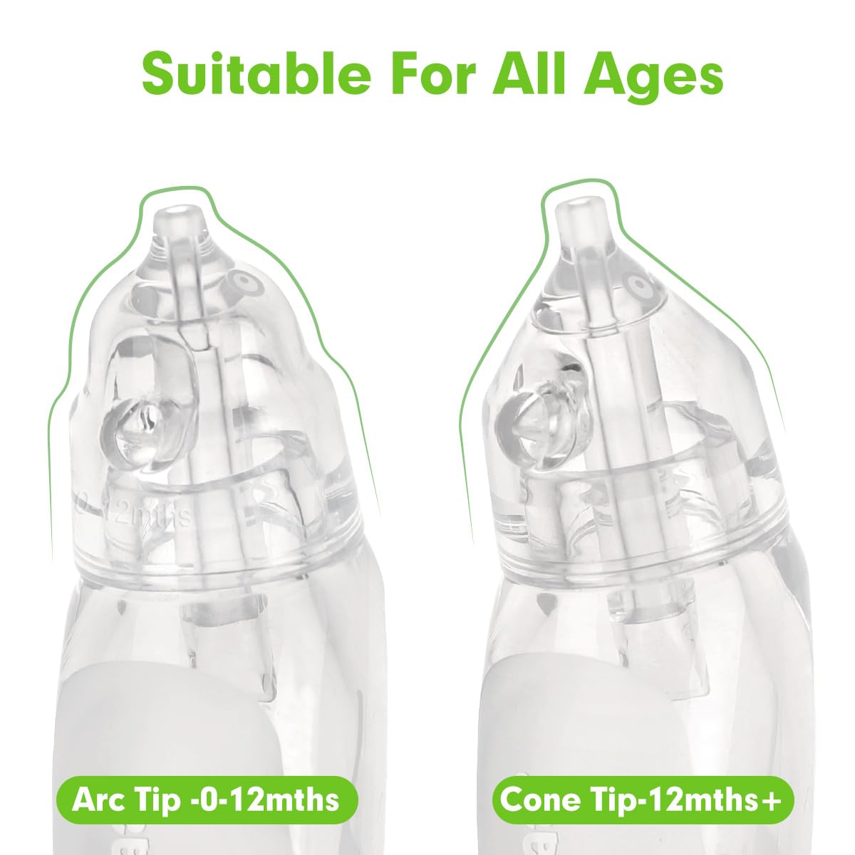 haakaa easy squeeze nasal aspirator, adjustable suction with gentle press