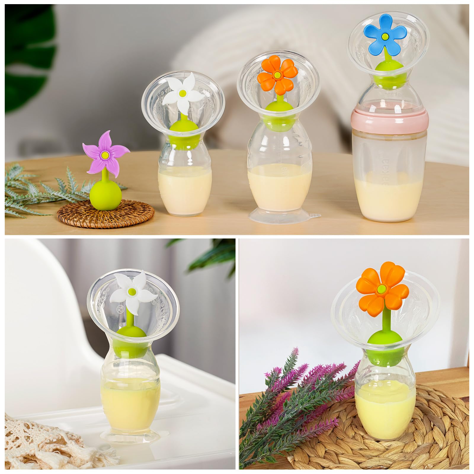 Haakaa Flower Stopper demonstrates airtight seal during use.