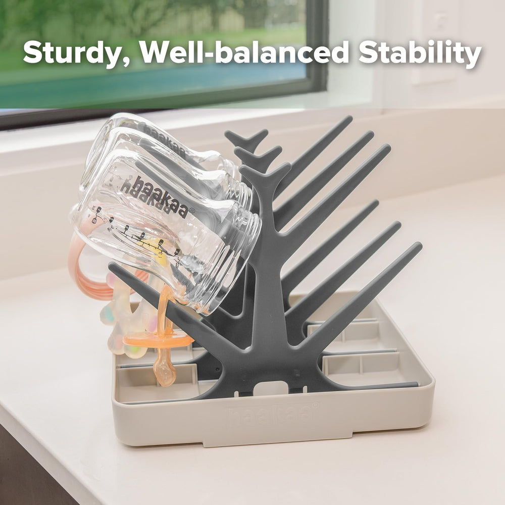 Haakaa BPA-free, food-grade plastic keeps baby items safe during drying.