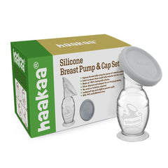 Haakaa Gen 2 silicone breast pump with suction base for mess-free on-the-go milk expression