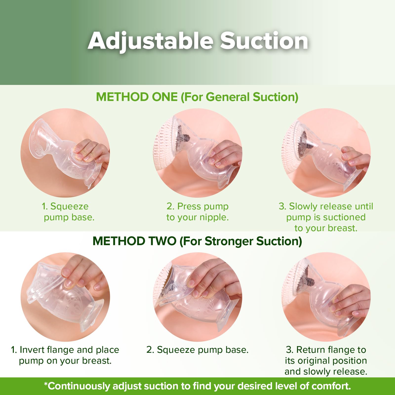 haakaa Gen.2 milk collection on the go supports passive let-down