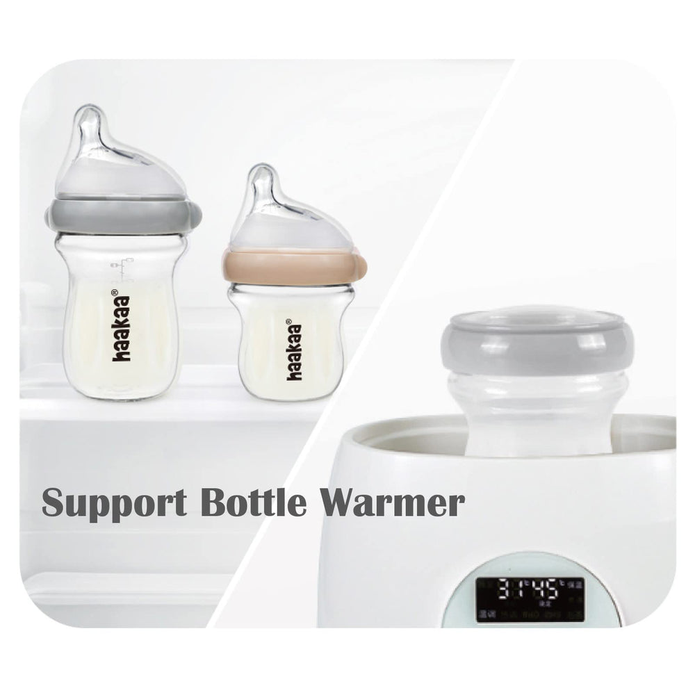 haakaa Gen.3 anti-colic vent reduces gulping and bubbles during feeds.