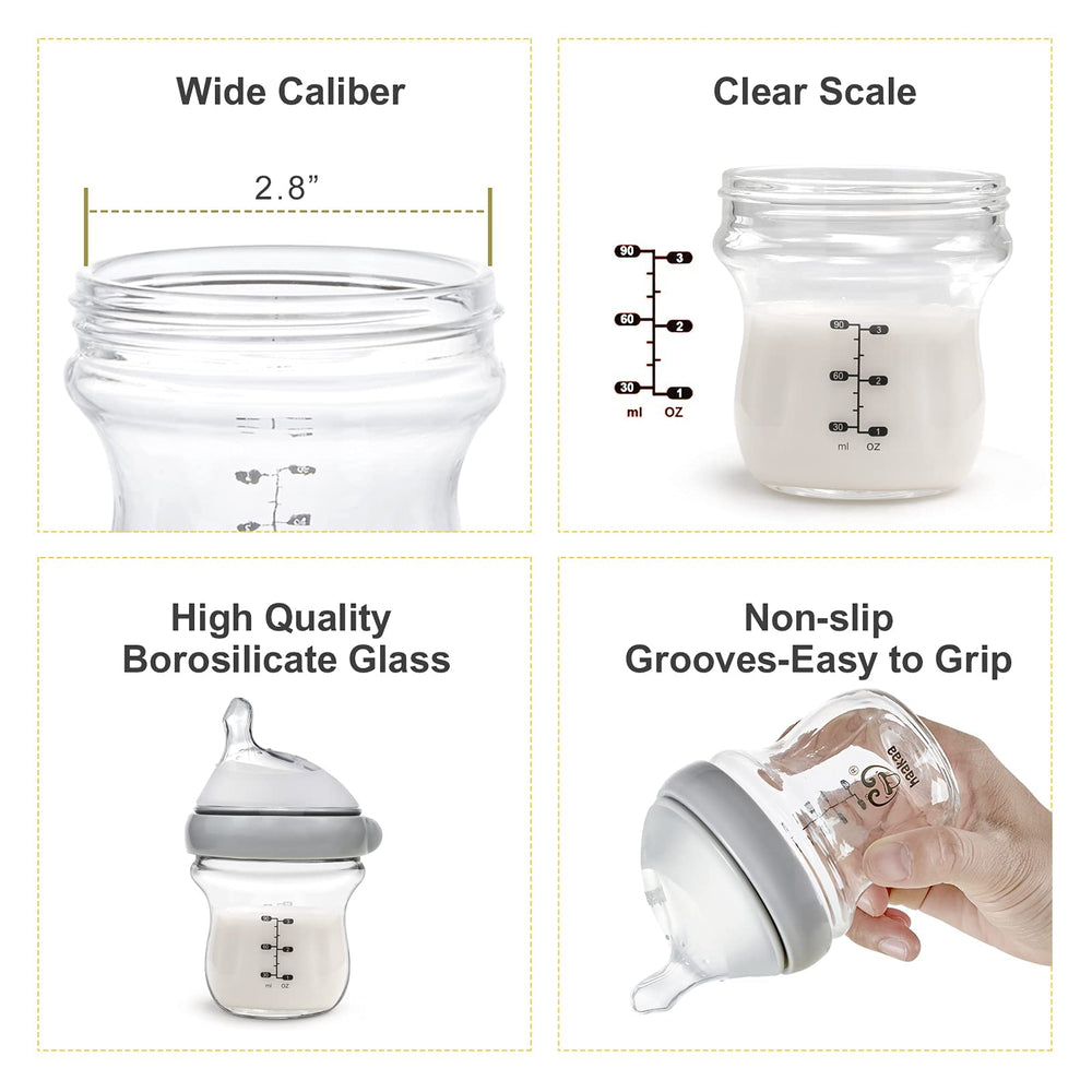 haakaa Gen.3 borosilicate glass is temperature resistant and safe for heating or freezing.