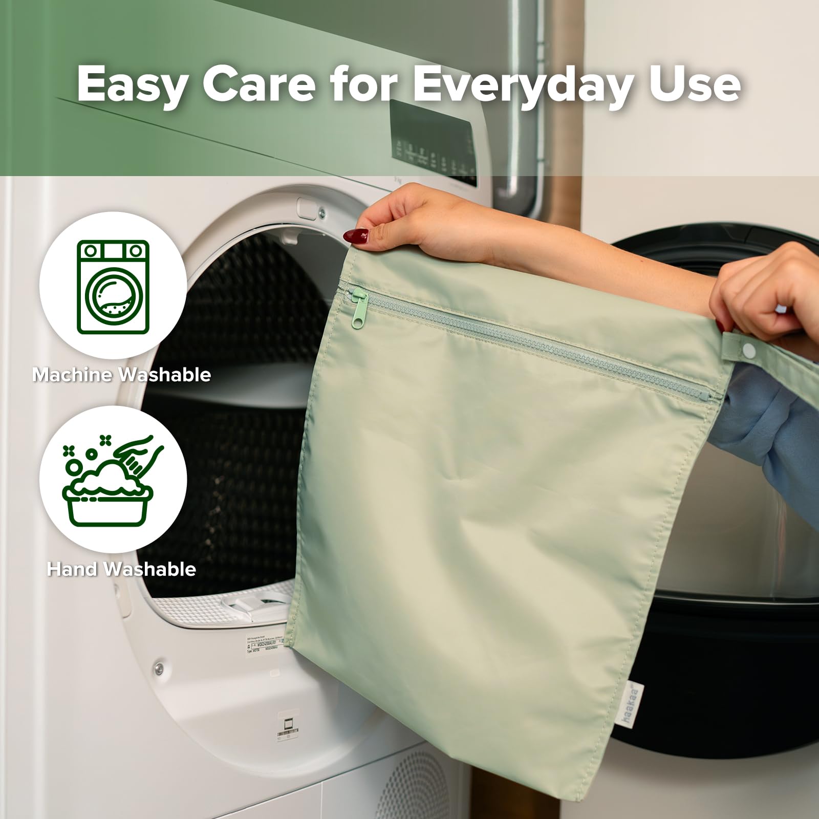 haakaa grass wet bag easy care for quick wipe and laundry