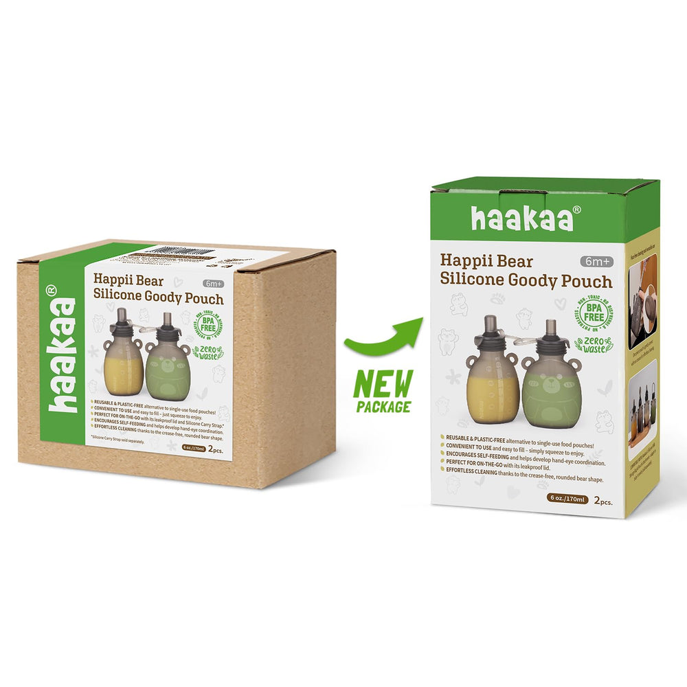 Haakaa Happii Bear Goody Pouch suits school lunches and outdoor snacks.