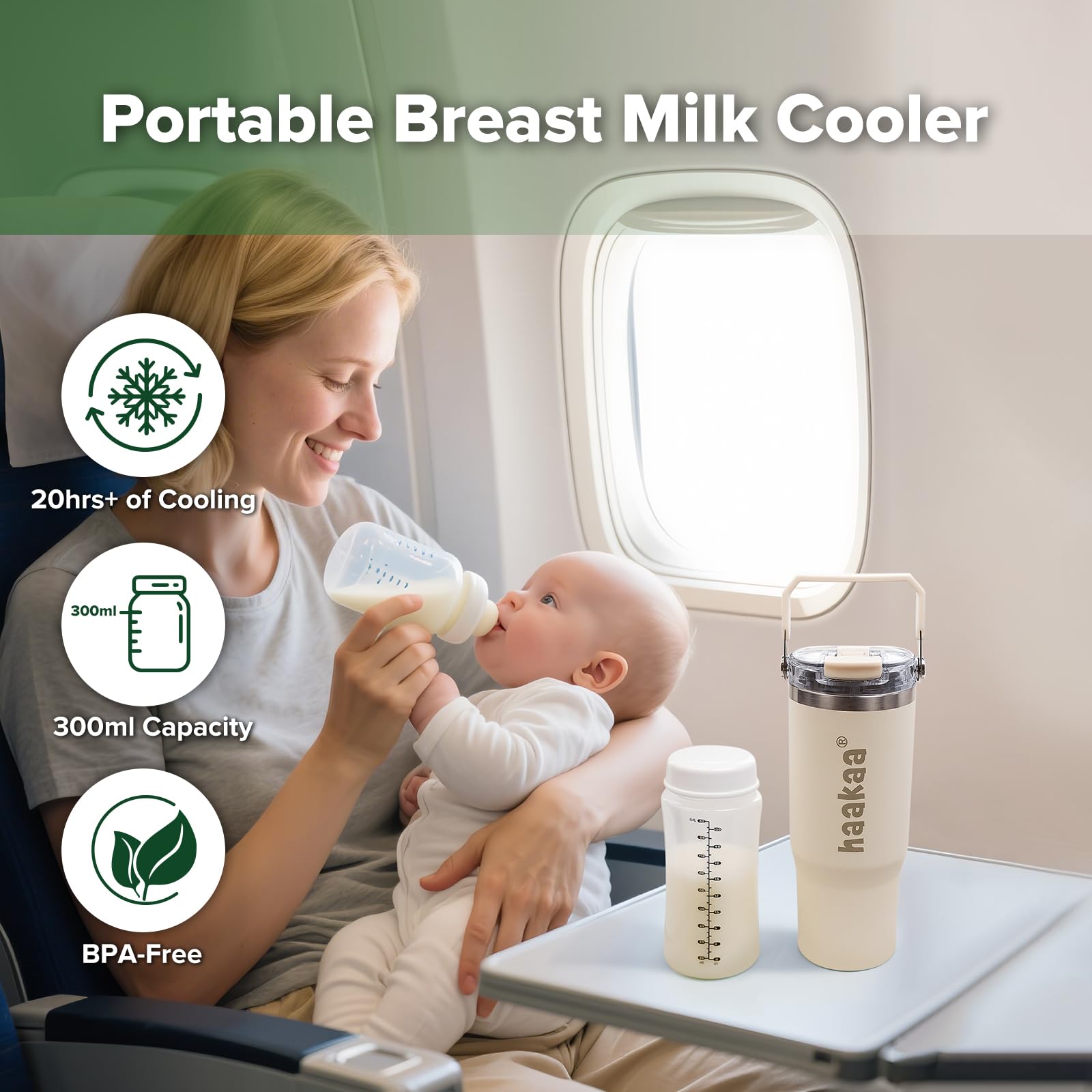 haakaa inner 300ml storage bottle ideal for multiple pumping sessions