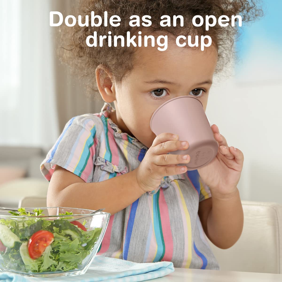 Haakaa Jolly Hippo open-cup option display for growing children.