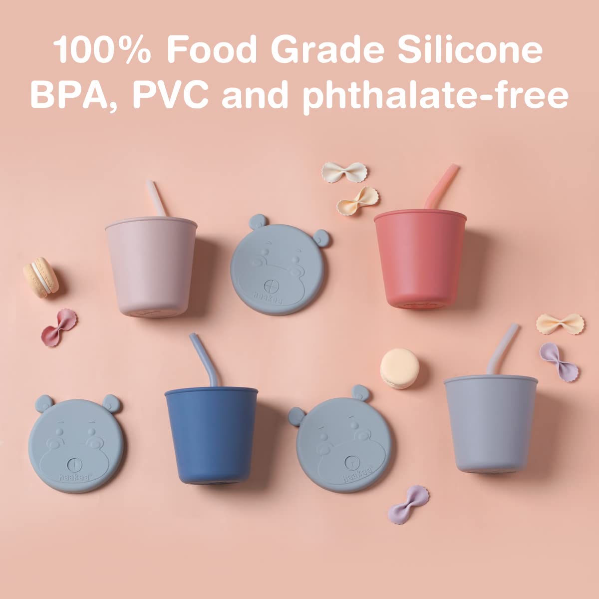 Haakaa Jolly Hippo snack container shot for easy storage and mess-free snacking.