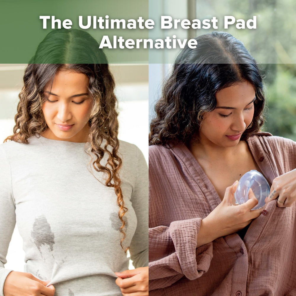 haakaa ladybug collector worn in a nursing bra collects drops on the go.