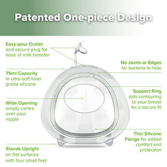 Haakaa Ladybug Milk Collector with ultra-soft silicone protects tender nipples.
