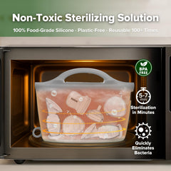 Haakaa large 2000ml sterilizer bag holding multiple items.