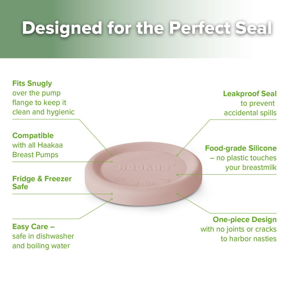 Haakaa cap blush soft silicone lid is durable and easy to clean