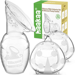 haakaa manual breast pump close-up for quiet, cordless pumping at home