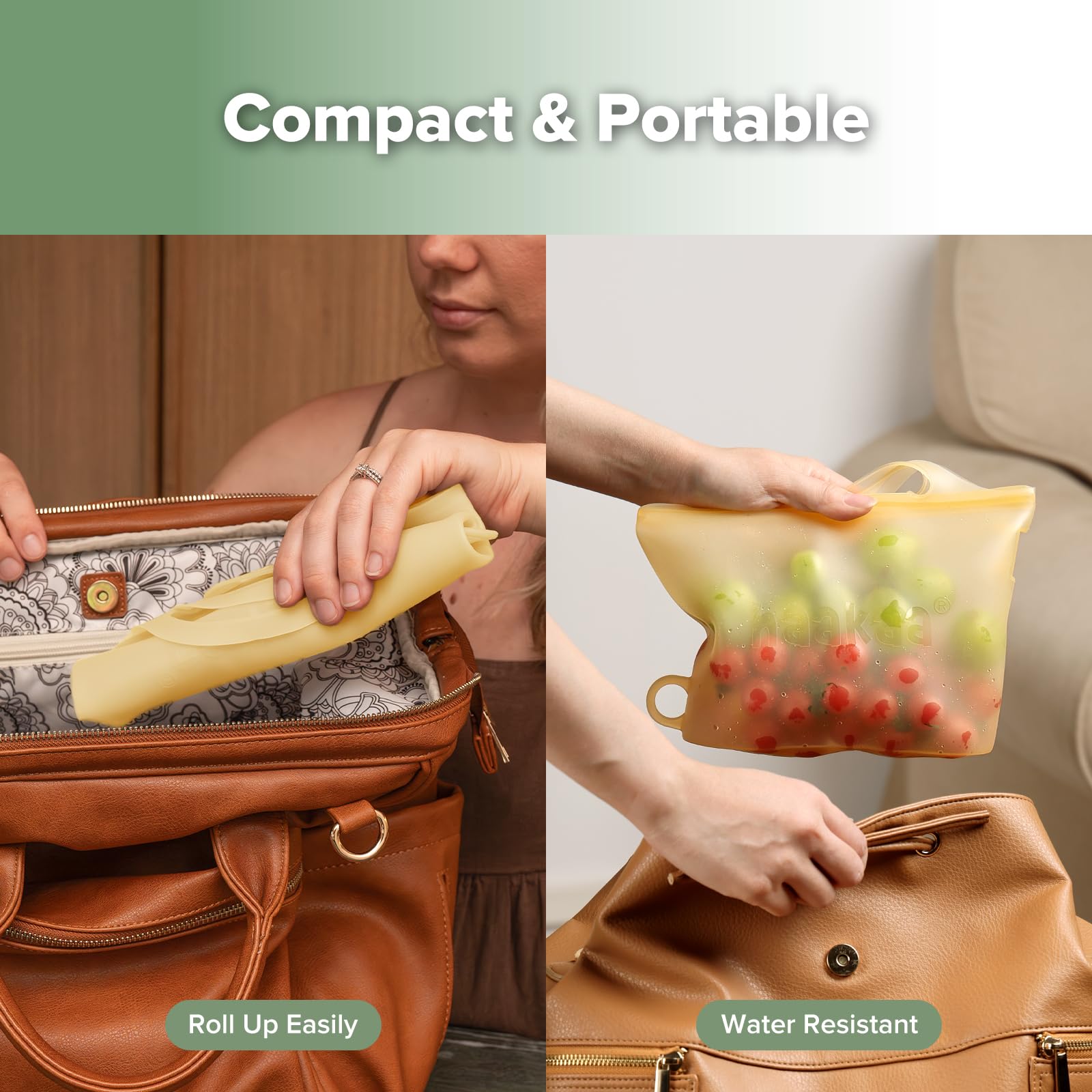 Haakaa multifunction steamer bag suitable for veggies during travel.