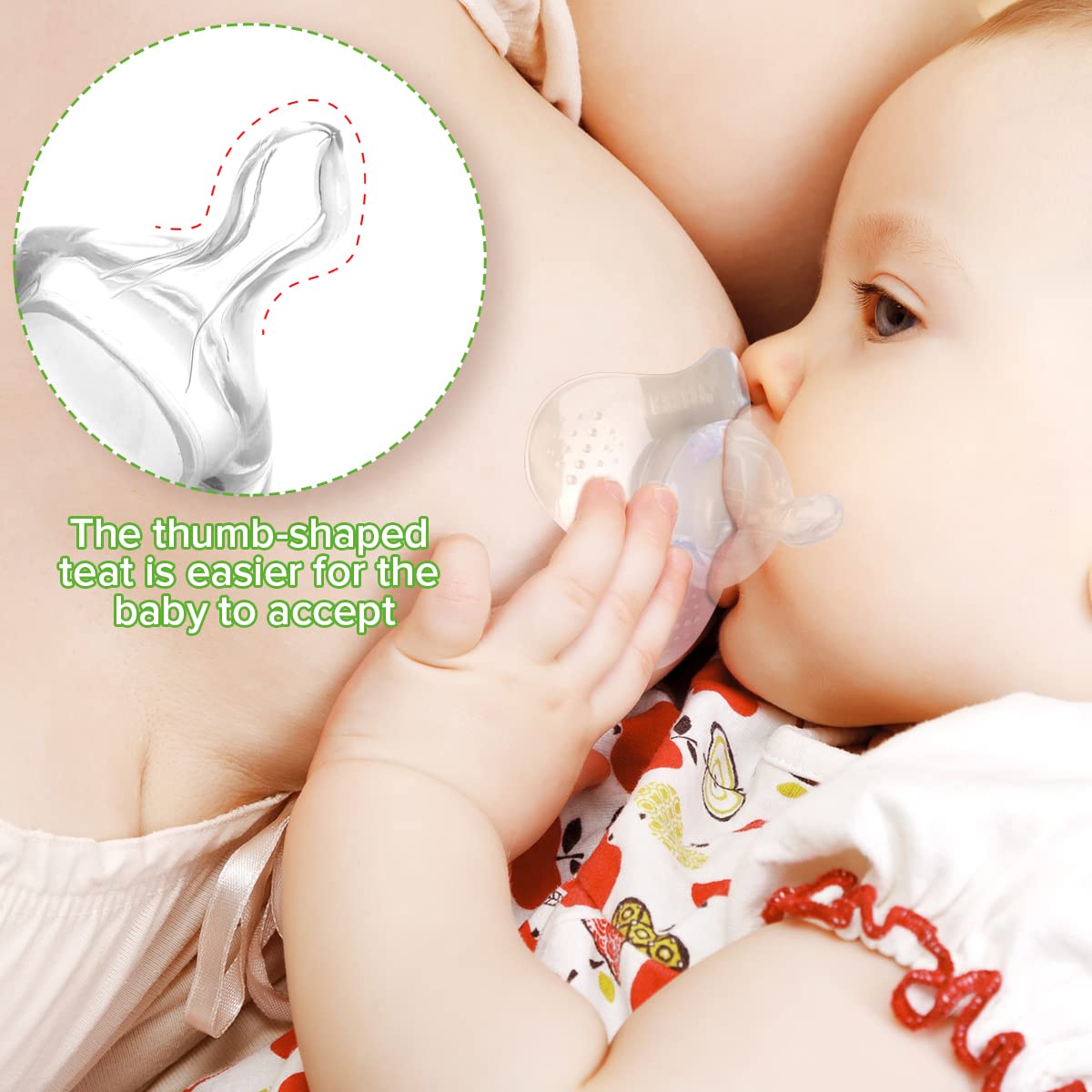 Haakaa shield anti-slip base improves grip during feeding.