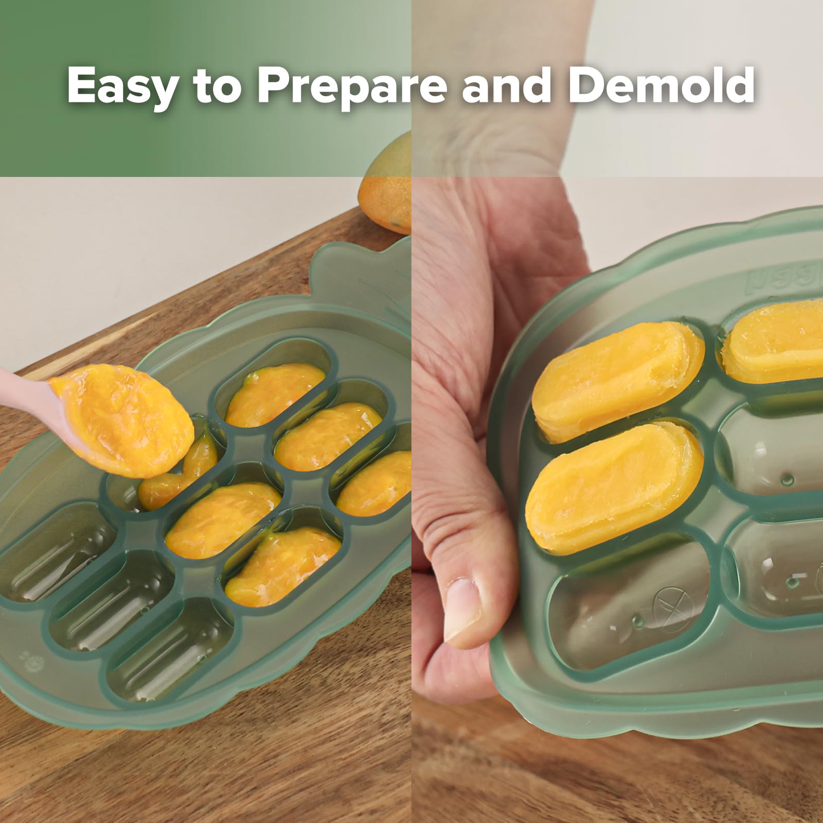 Haakaa non-stick compartments for easy removal of frozen treats