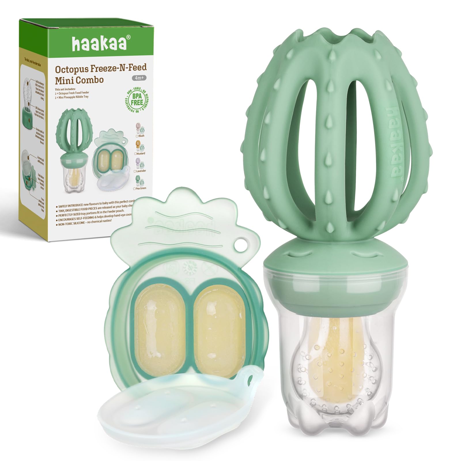 Haakaa Octopus feeder with tiny holes for safe bite sizes