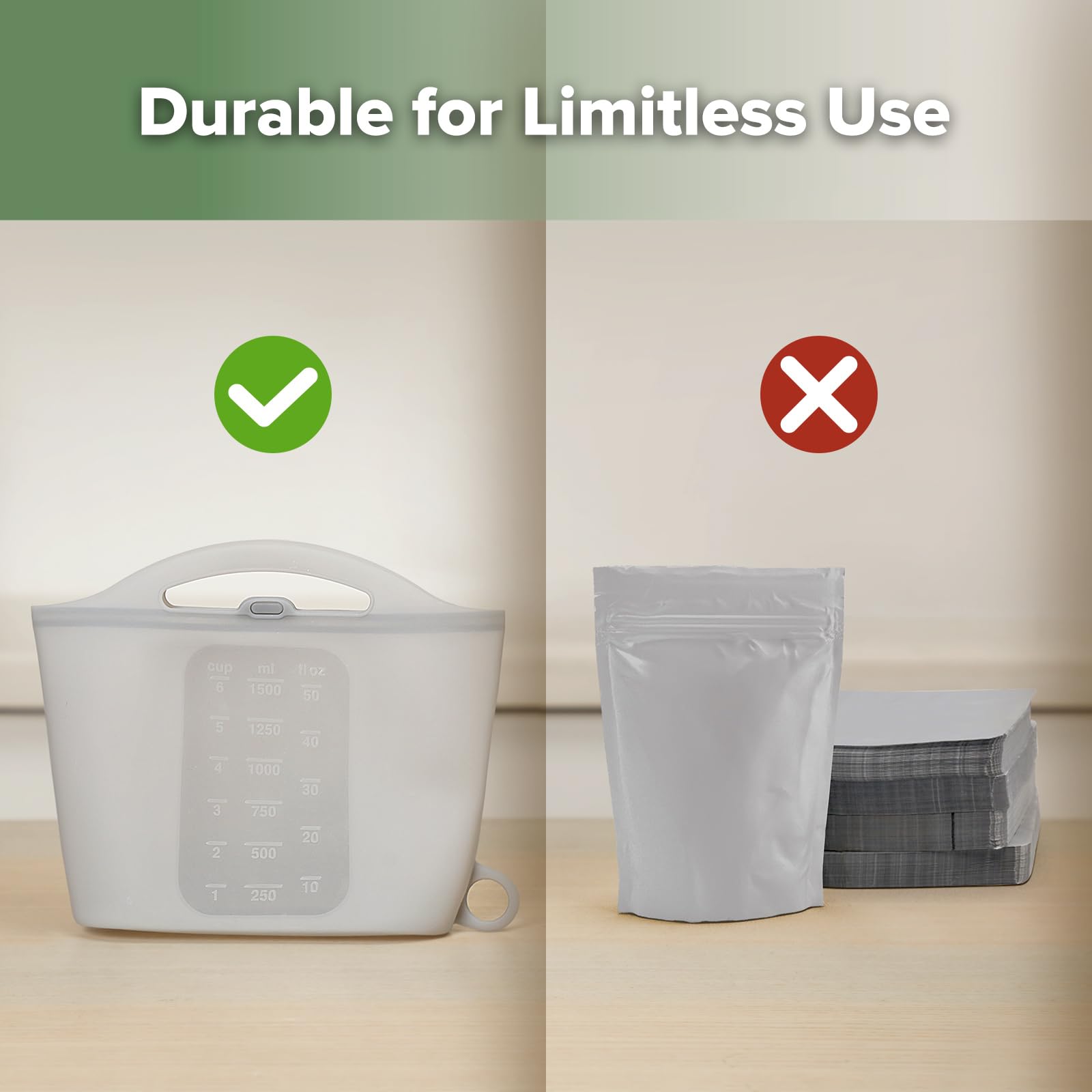 Haakaa On-The-Go sterilizer bag with bottle inside for efficient bottle sterilization.