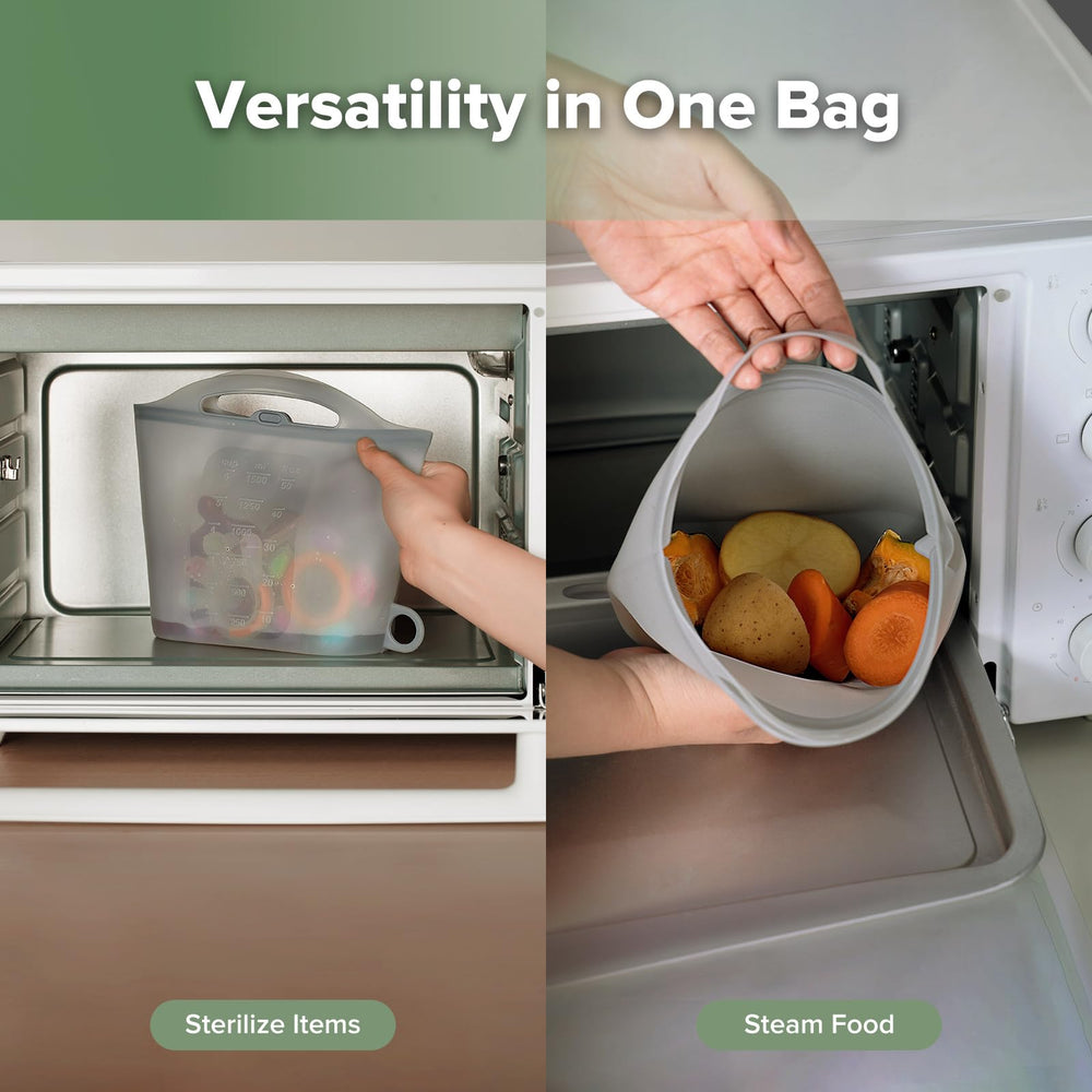 Haakaa On-The-Go sterilizer bag cap seal for leak-free microwave use.