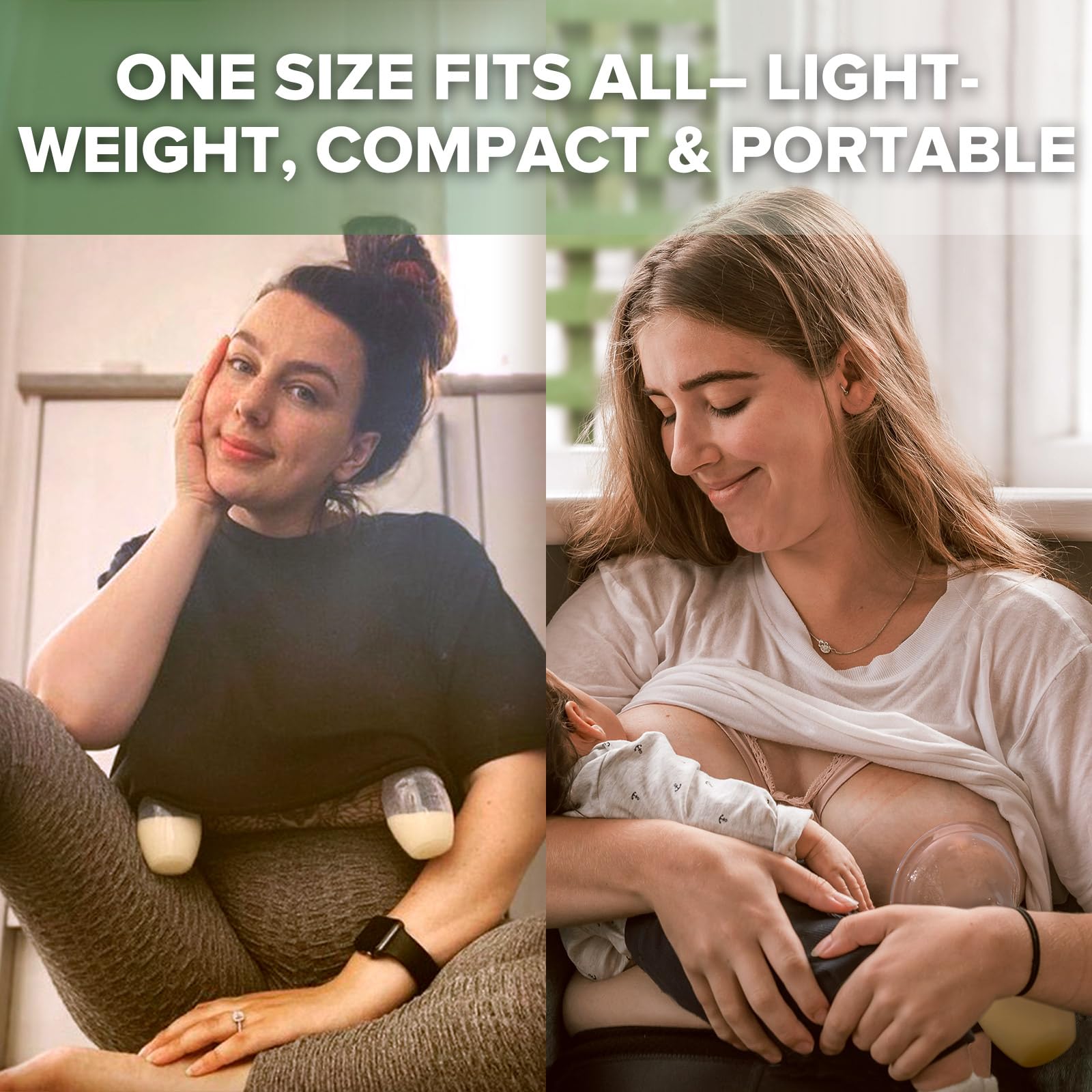 Haakaa one-piece design breast pump, compact and travel-friendly.